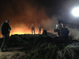 Illustration for article titled Set photos reveal epic fight scenes in X-Men and Captain America 2!